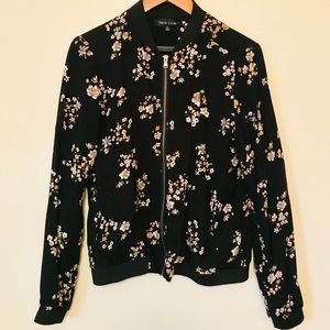 Black floral jacket size women’s medium